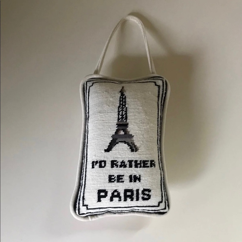 Paris Embroidered Pillow